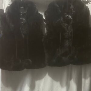 Fashion Nova Black Faux Fur Vest